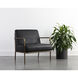 Lathan Charcoal Black Leather Lounge Chair